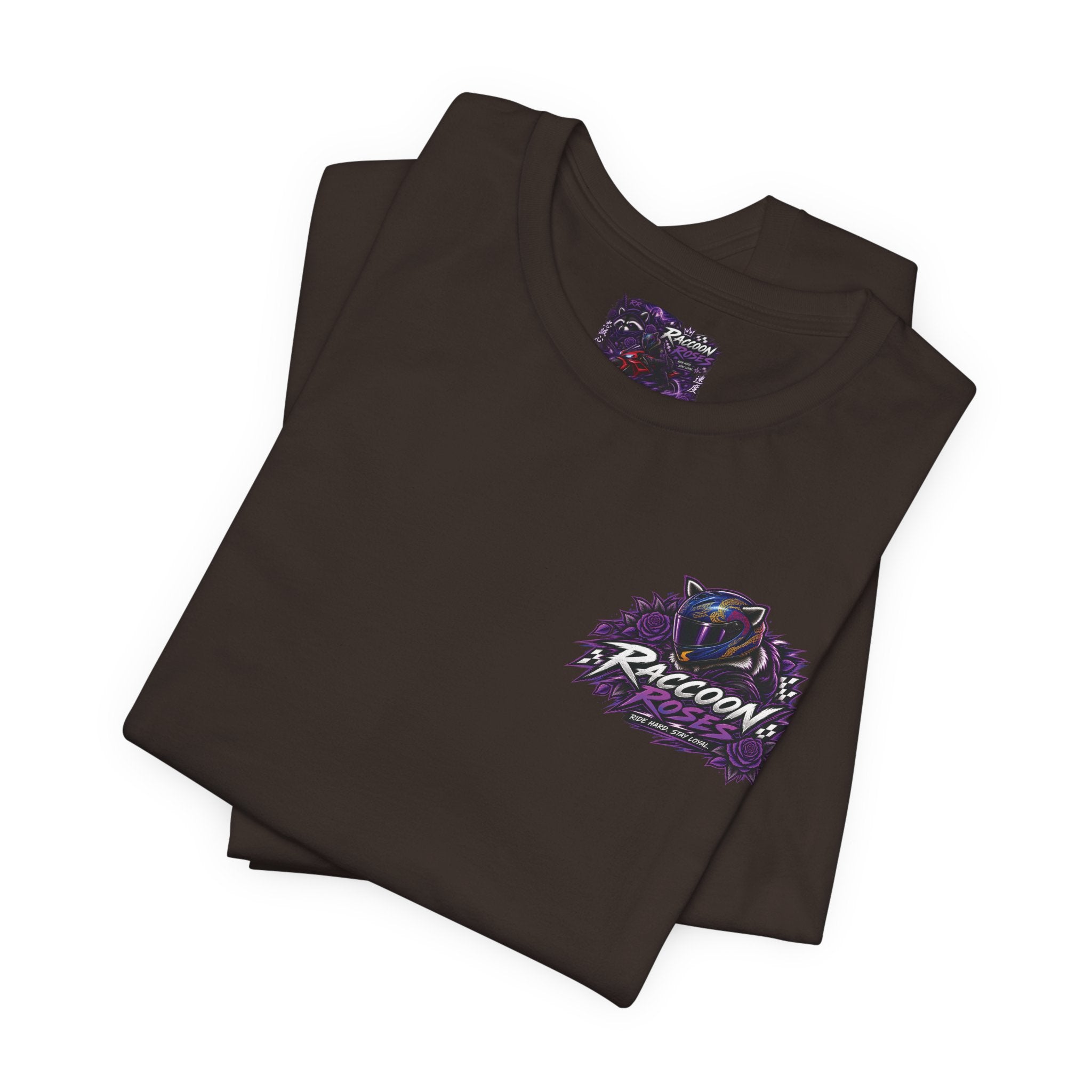 Raccoon Rose Motorcycle Graphic Tee