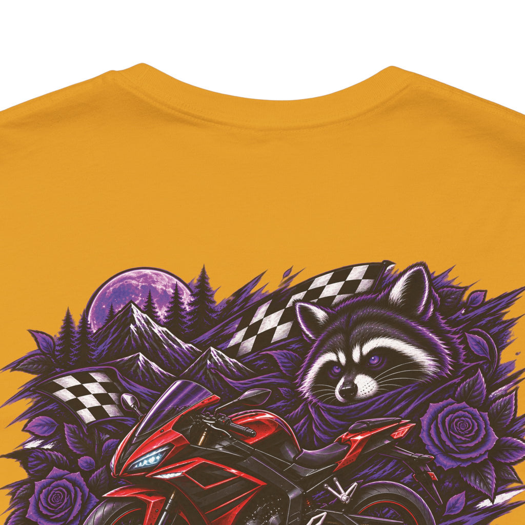 Raccoon Rose Motorcycle Graphic Tee