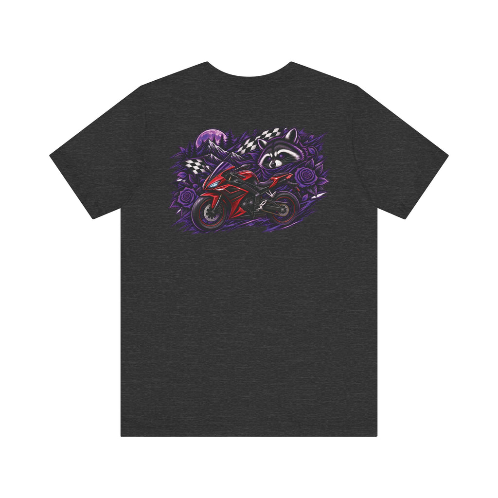 Raccoon Rose Motorcycle Graphic Tee