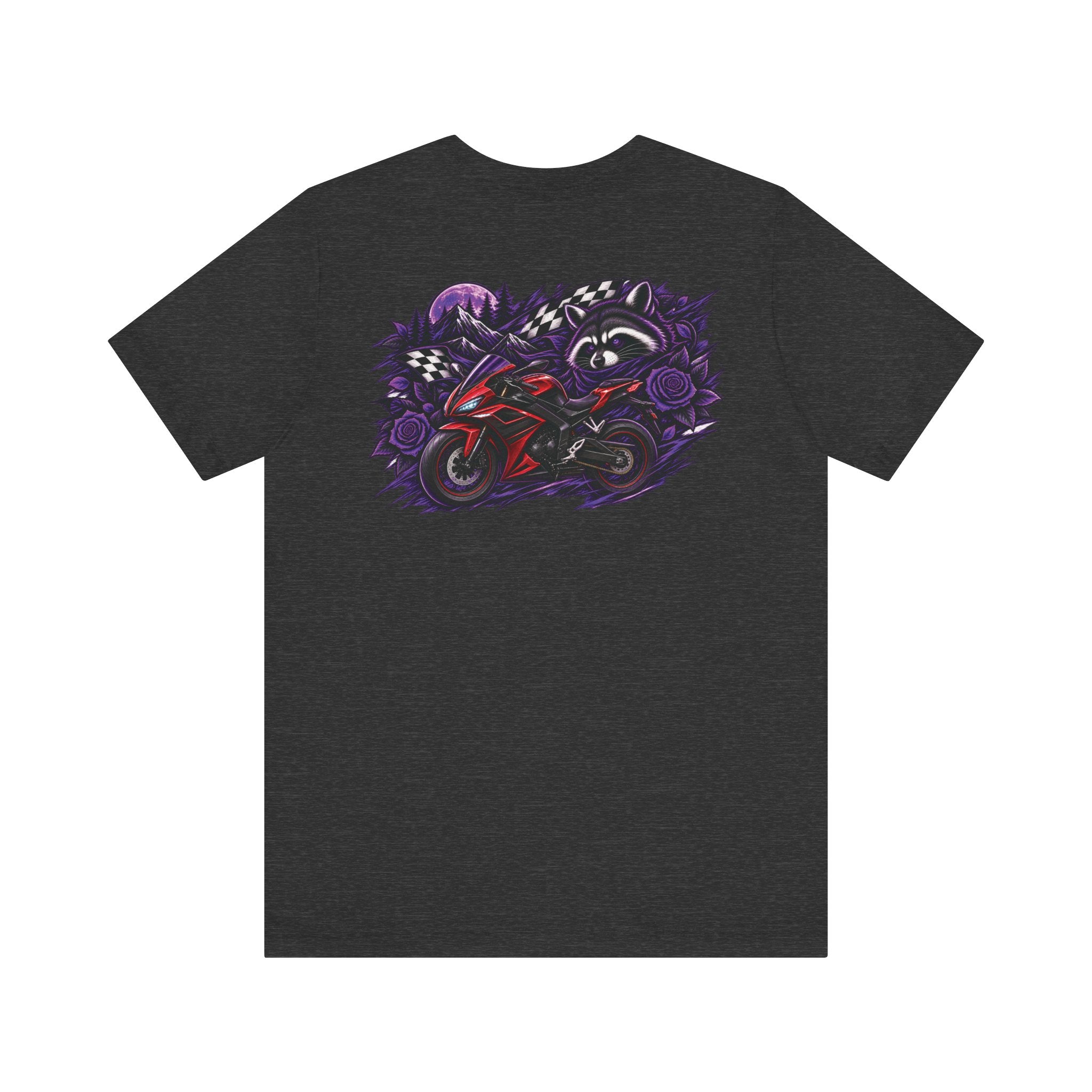 Raccoon Rose Motorcycle Graphic Tee