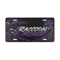 Raccoon Roses Purple Racing Vanity Plate