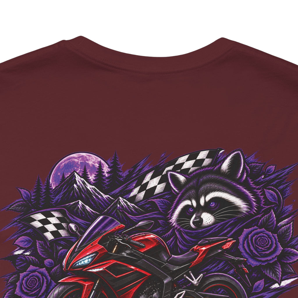 Raccoon Rose Motorcycle Graphic Tee