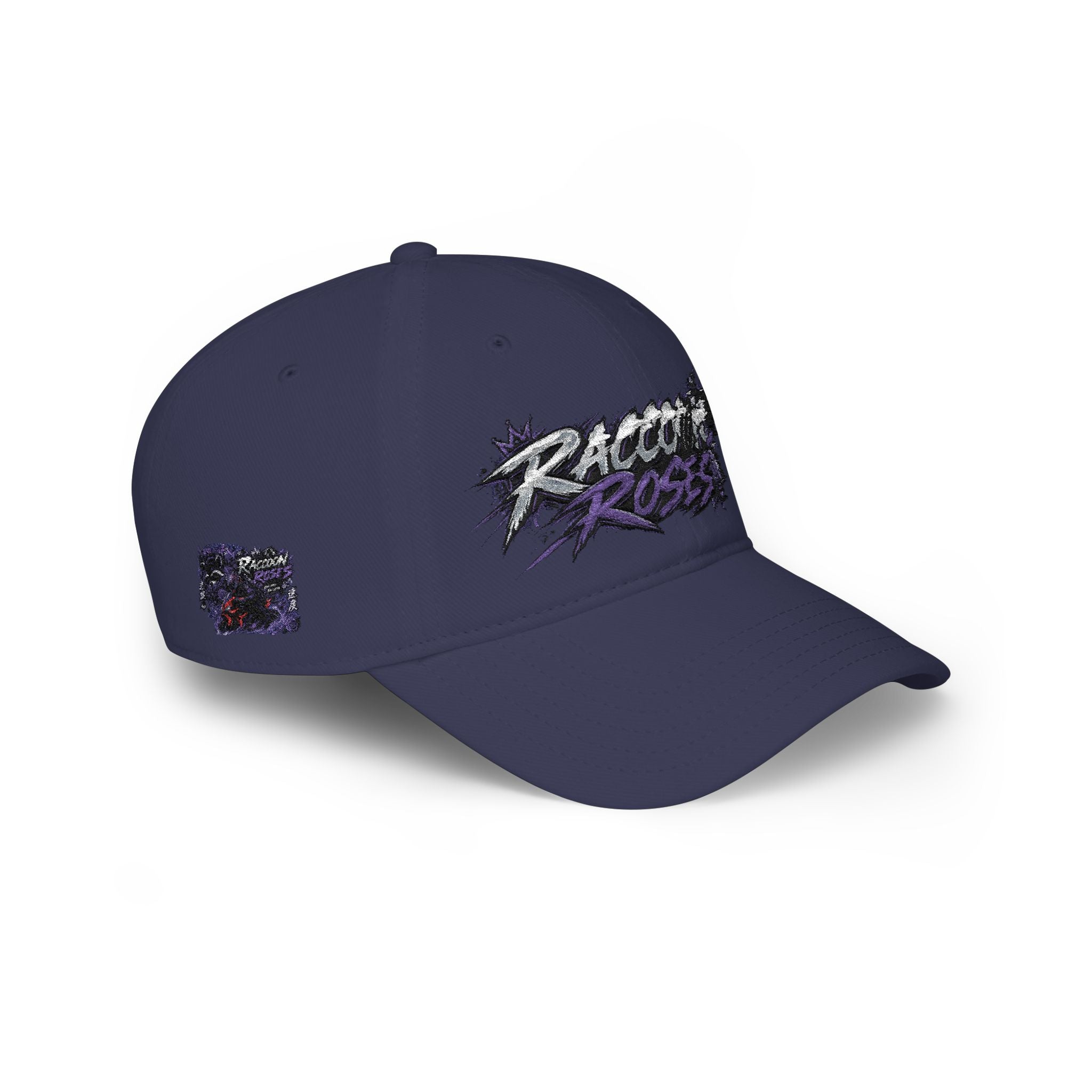 Raccoons Roses Low Profile Baseball Cap