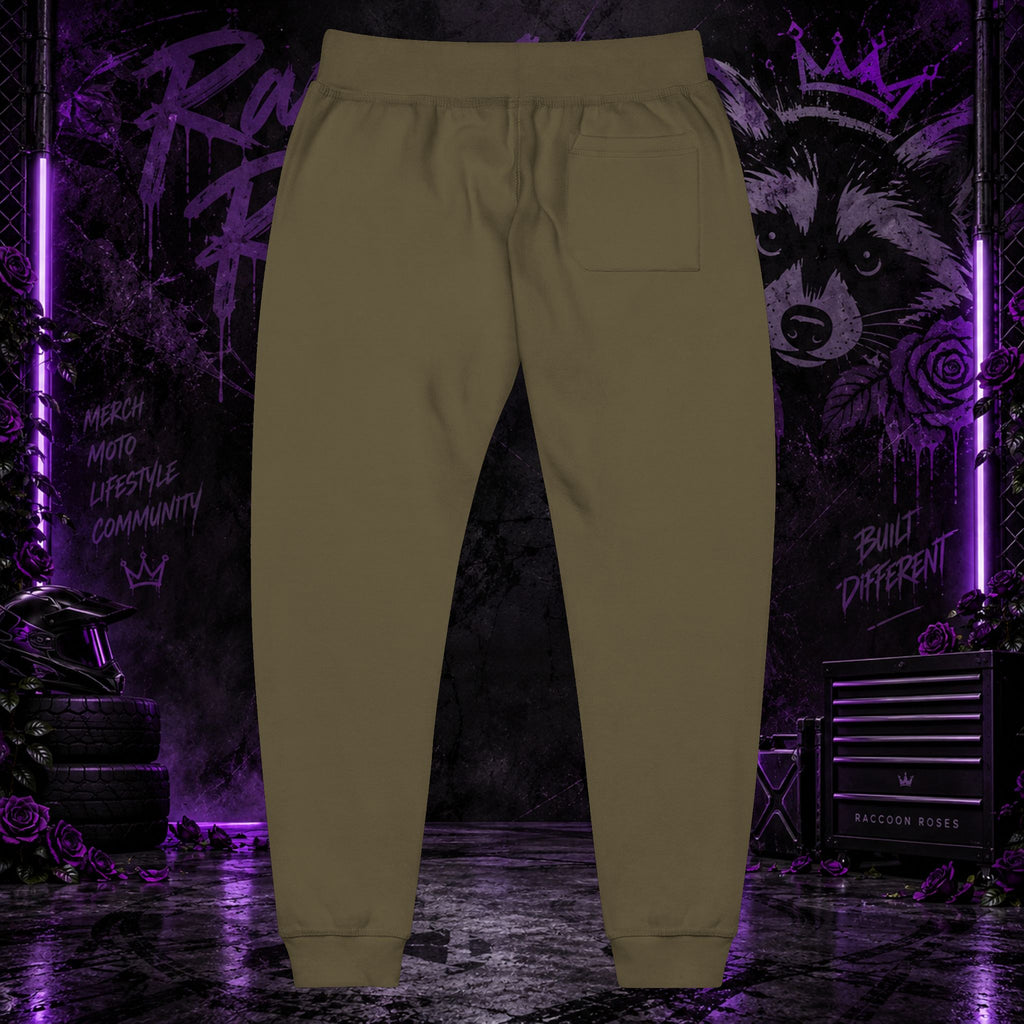 Embroidered 'Frozen Roses' Fleece Sweatpants