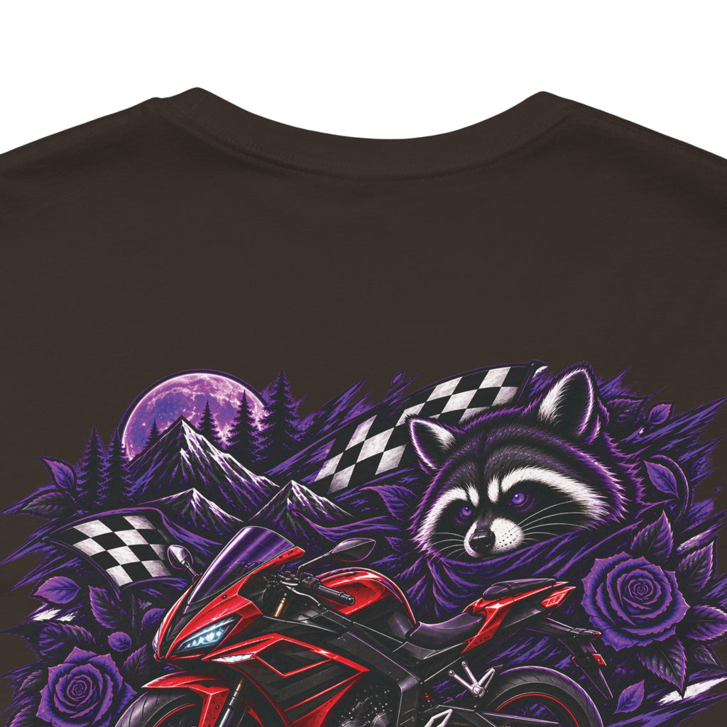 Raccoon Rose Motorcycle Graphic Tee