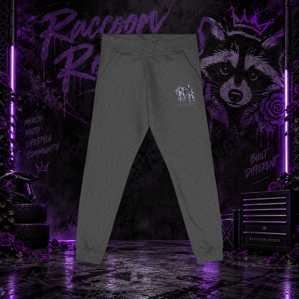 Embroidered 'Frozen Roses' Fleece Sweatpants