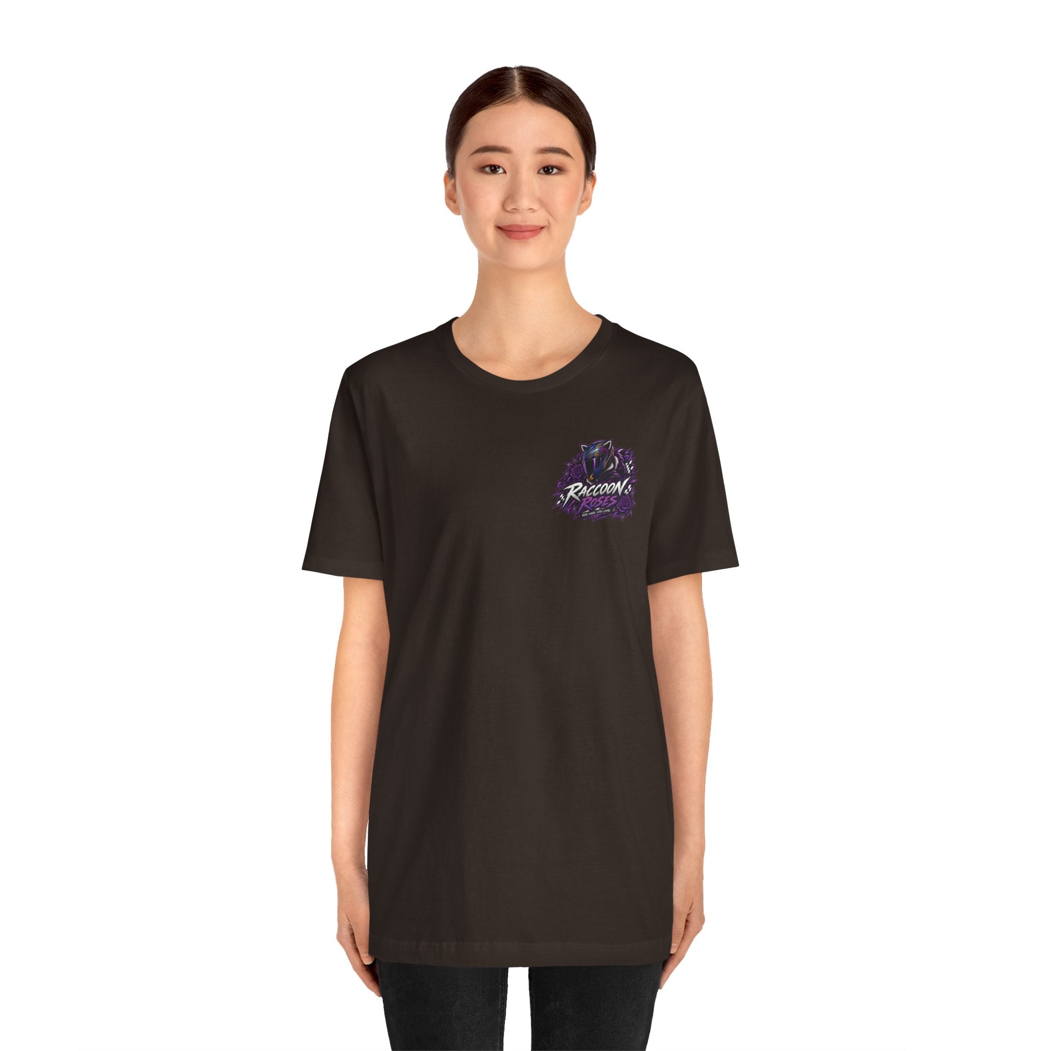 Raccoon Rose Motorcycle Graphic Tee