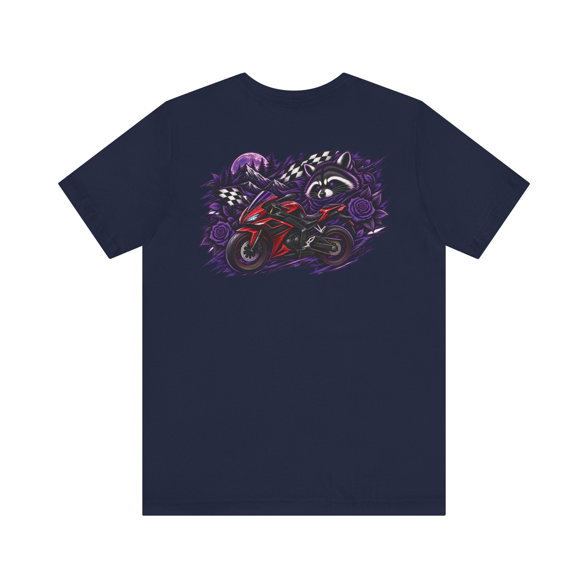 Raccoon Rose Motorcycle Graphic Tee