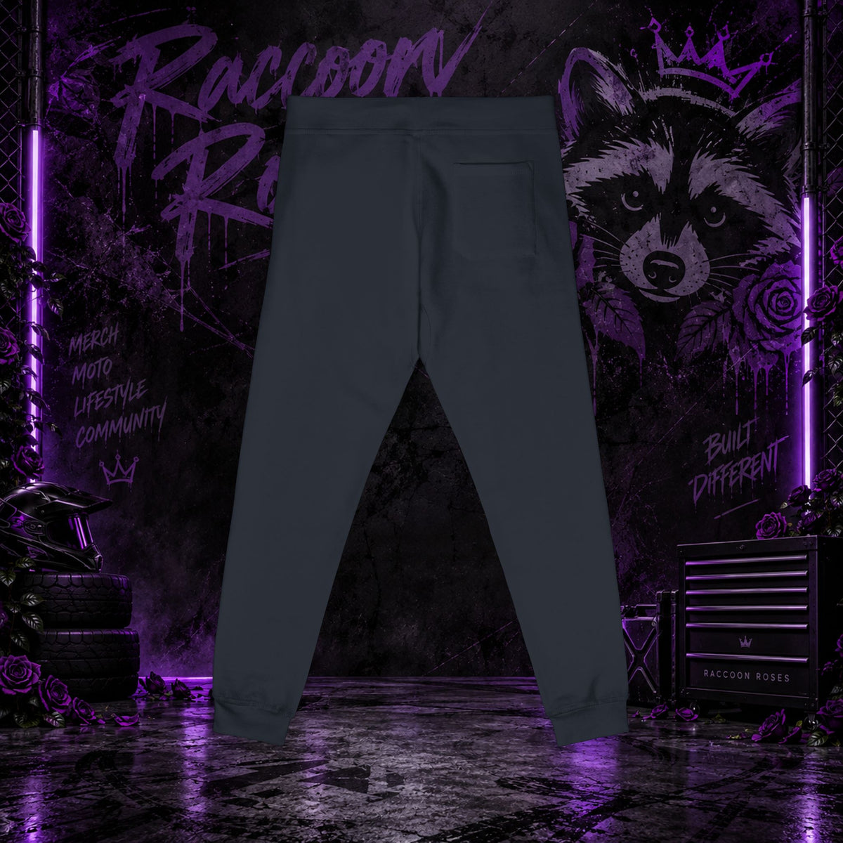 Embroidered 'Frozen Roses' Fleece Sweatpants