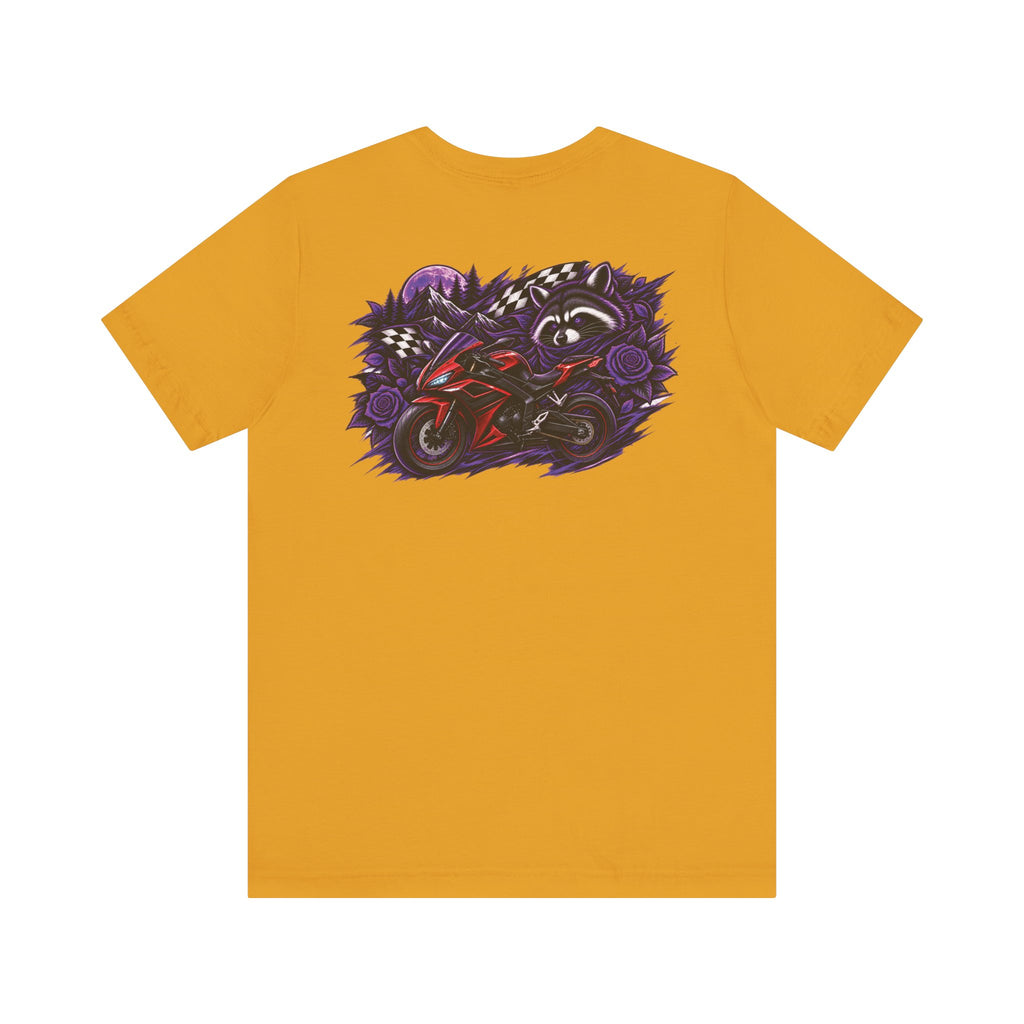 Raccoon Rose Motorcycle Graphic Tee