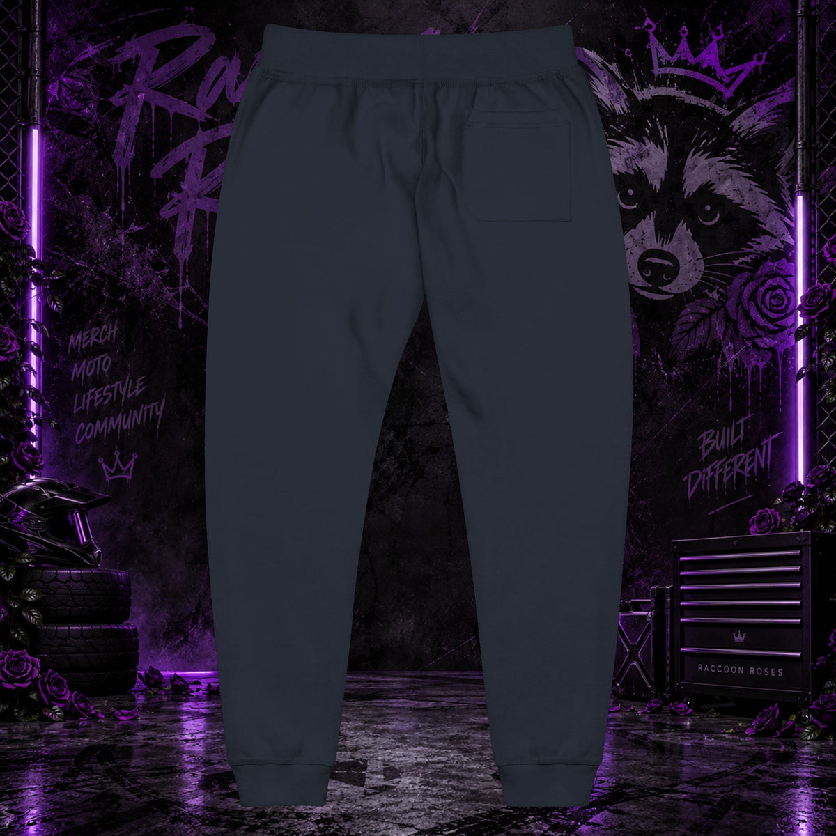 Embroidered 'Frozen Roses' Fleece Sweatpants