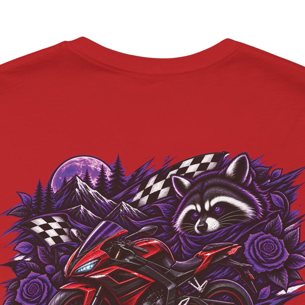 Raccoon Rose Motorcycle Graphic Tee