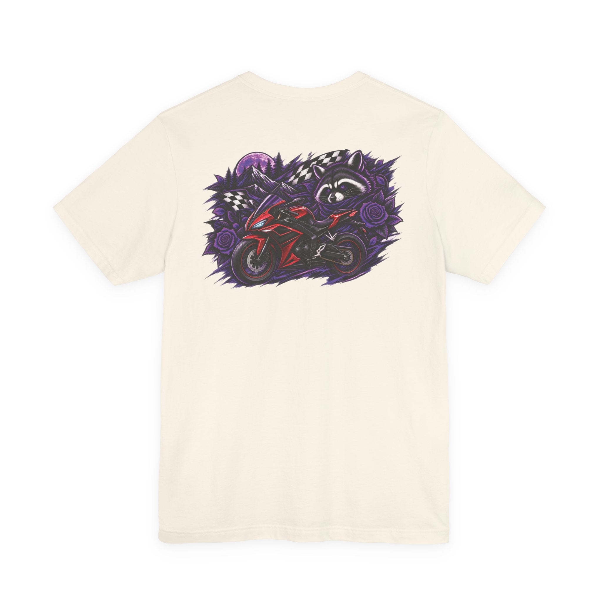 Raccoon Rose Motorcycle Graphic Tee