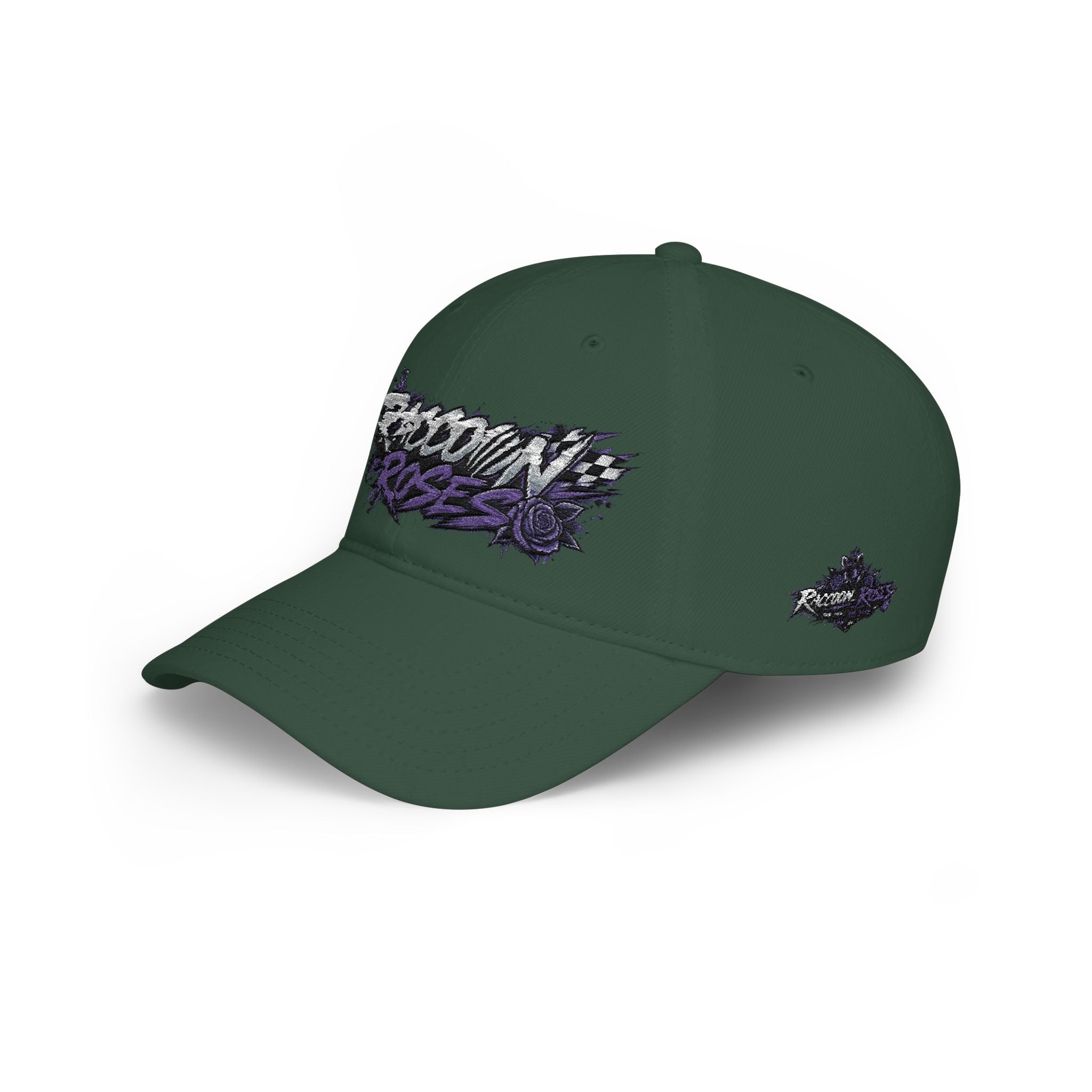 Raccoons Roses Low Profile Baseball Cap