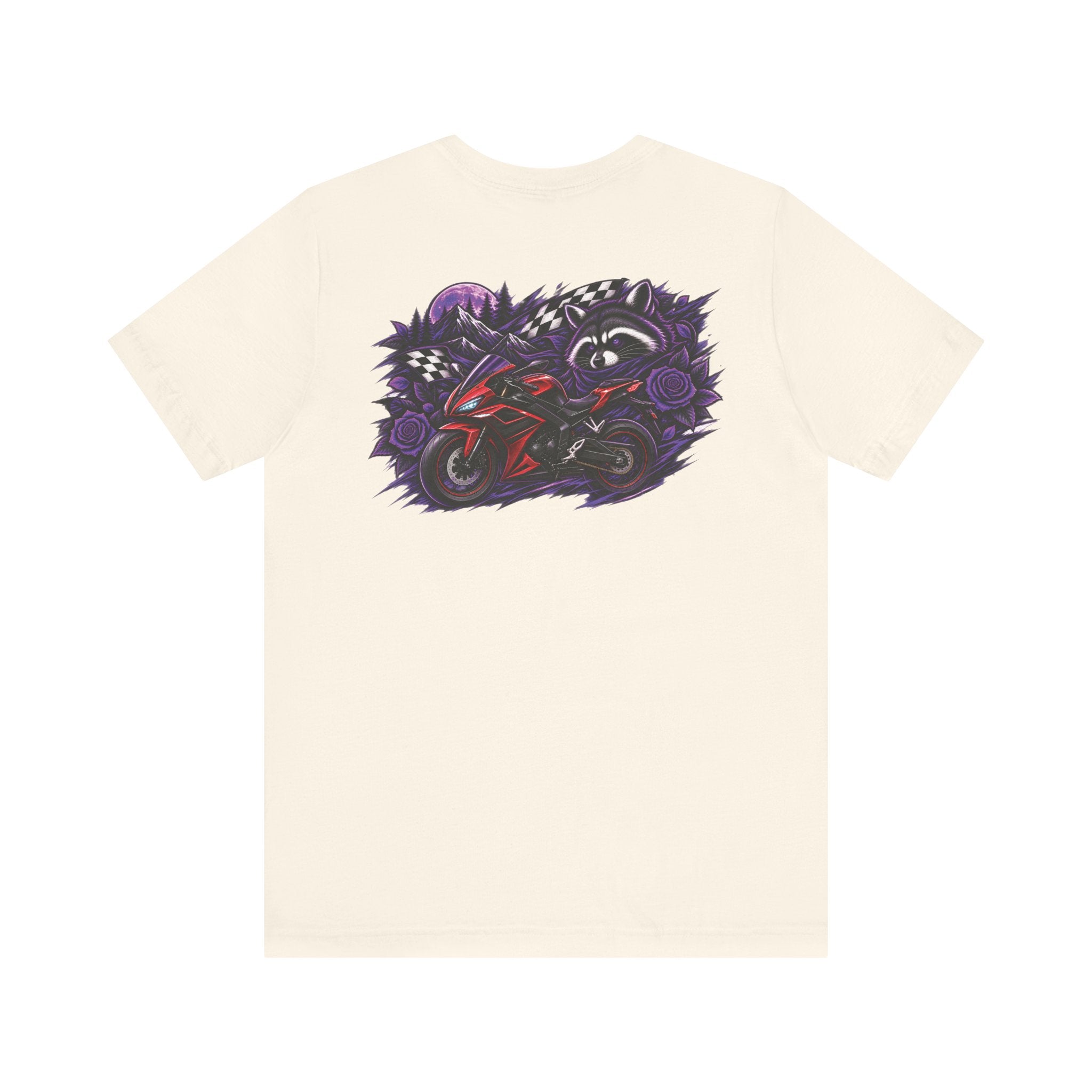 Raccoon Rose Motorcycle Graphic Tee