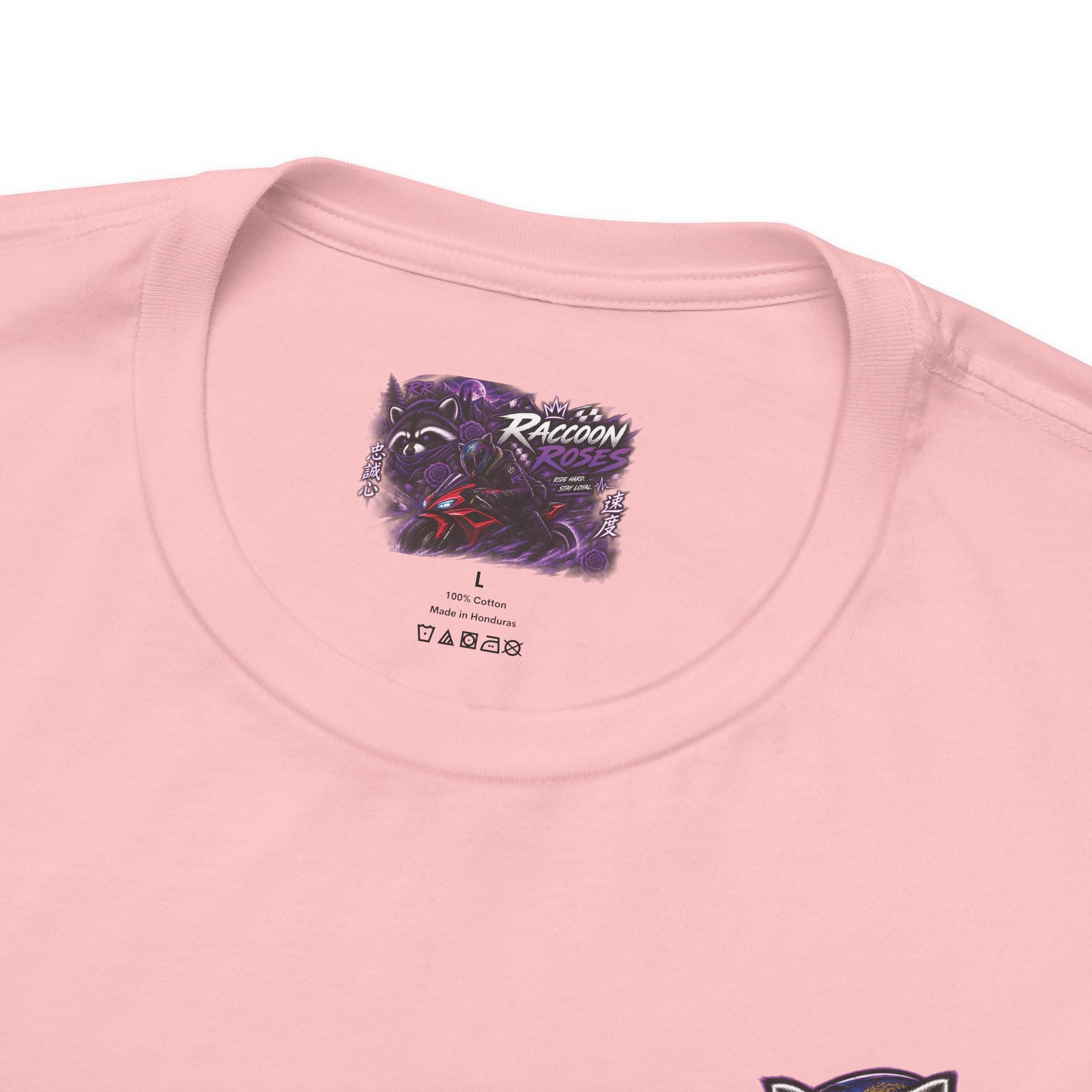 Raccoon Rose Motorcycle Graphic Tee
