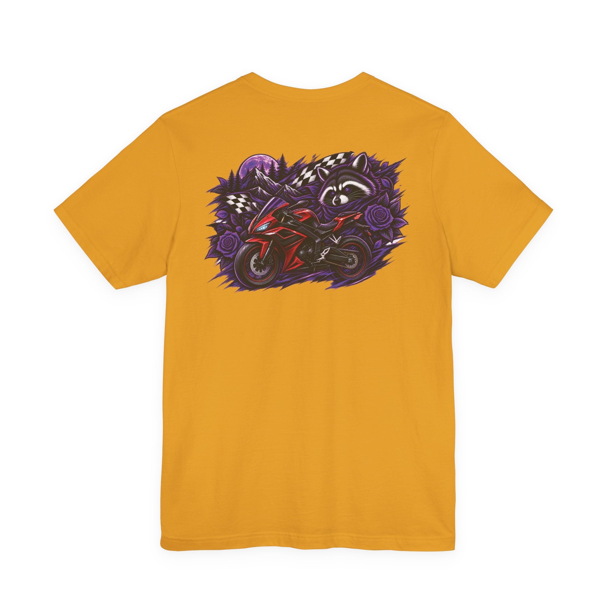 Raccoon Rose Motorcycle Graphic Tee