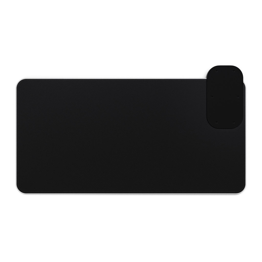 LED Gaming Mouse Pad with Wireless Charger — "Raccoon Roses" RGB Desk Mat