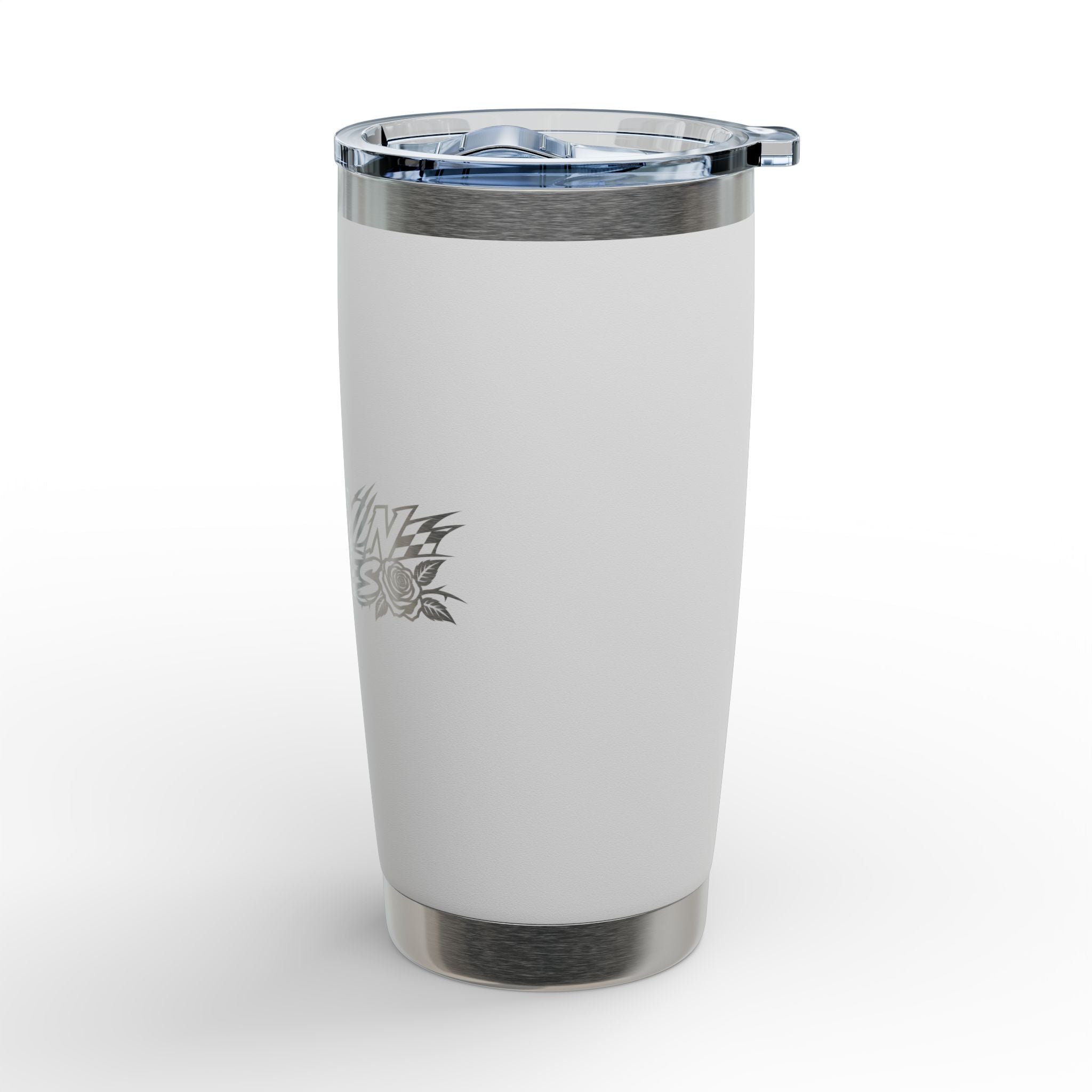 20oz Engraved Tumbler — Raccoon & Roses Logo Stainless Travel Mug