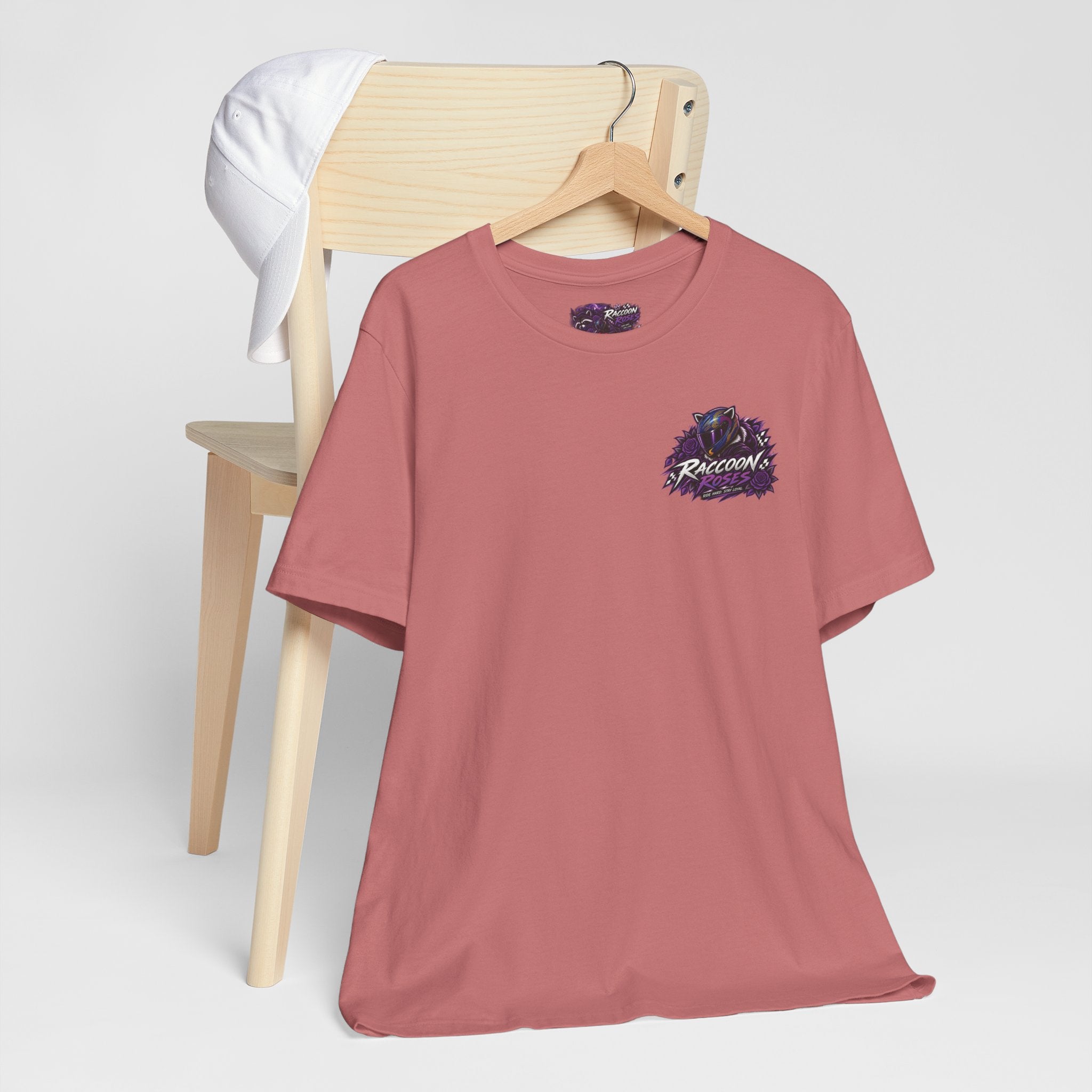 Raccoon Rose Motorcycle Graphic Tee