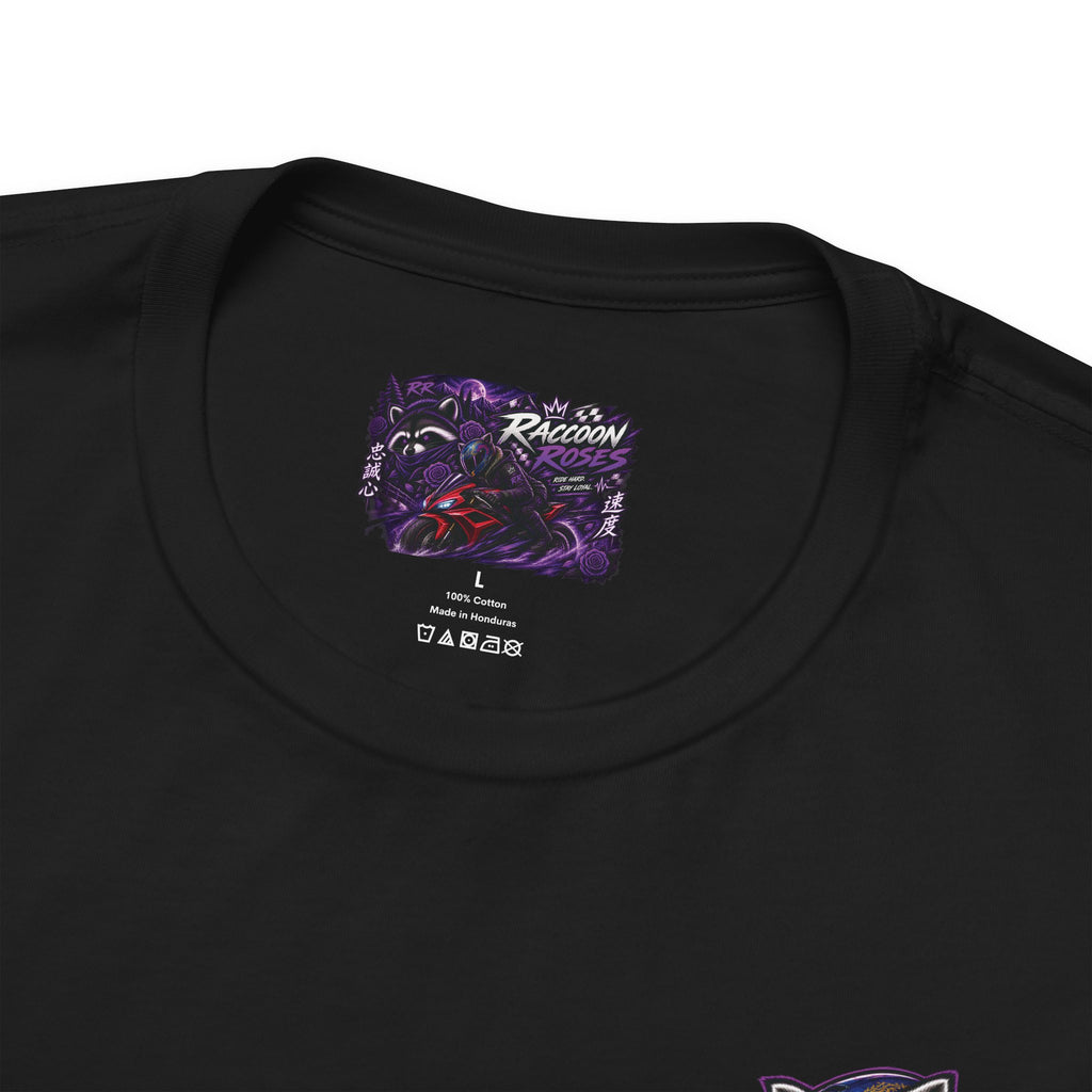 Raccoon Rose Motorcycle Graphic Tee