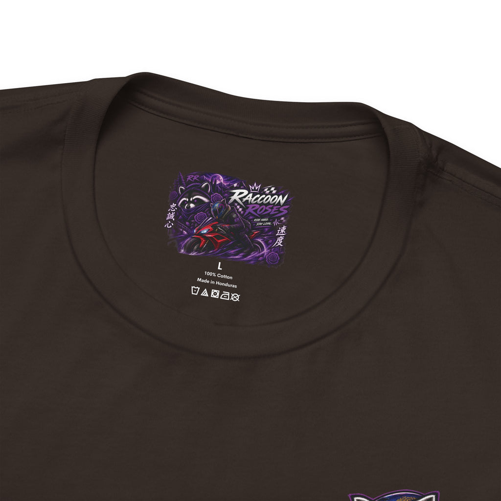 Raccoon Rose Motorcycle Graphic Tee