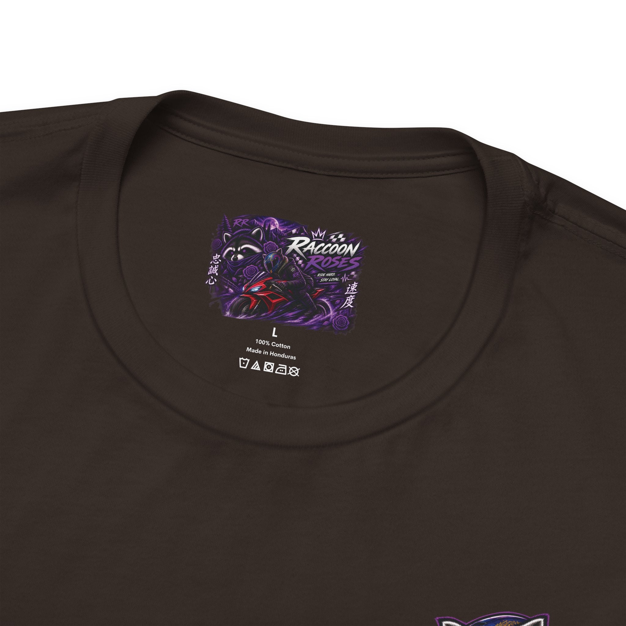 Raccoon Rose Motorcycle Graphic Tee