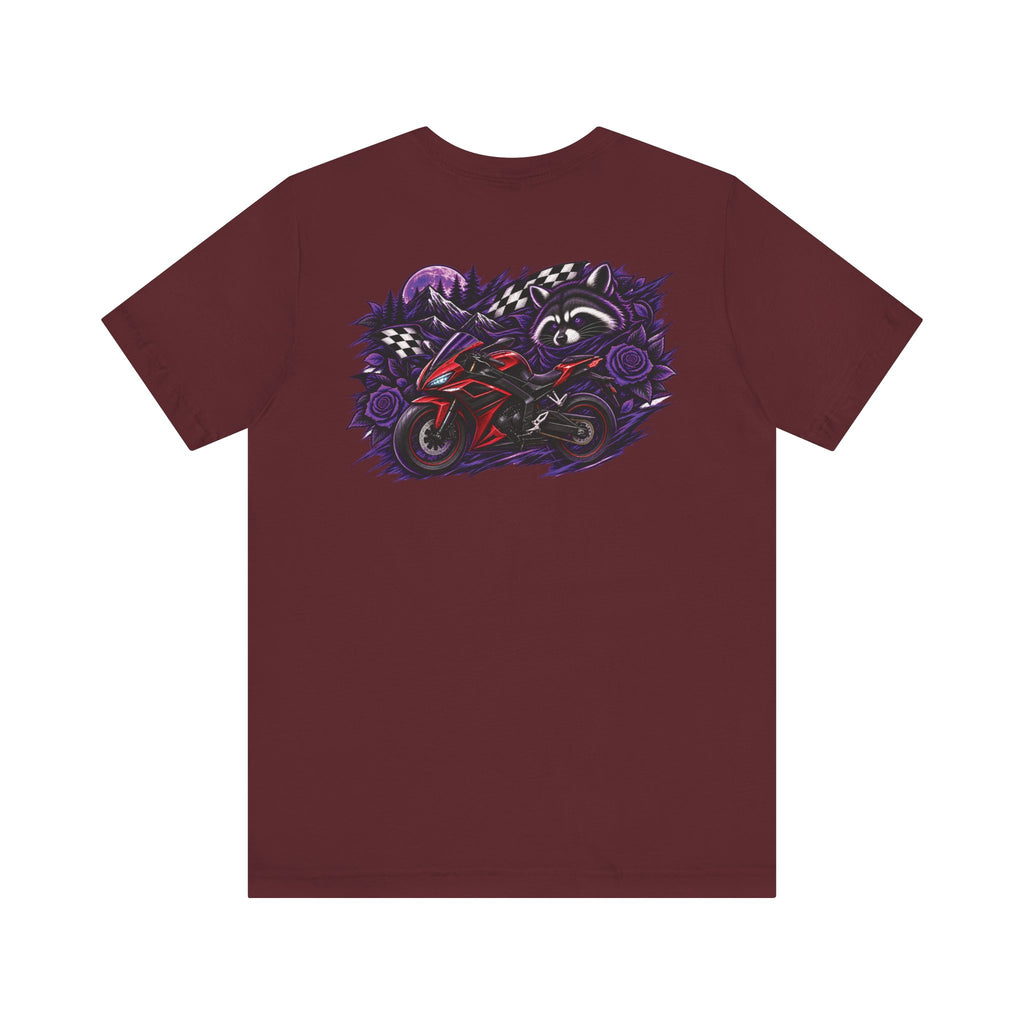 Raccoon Rose Motorcycle Graphic Tee