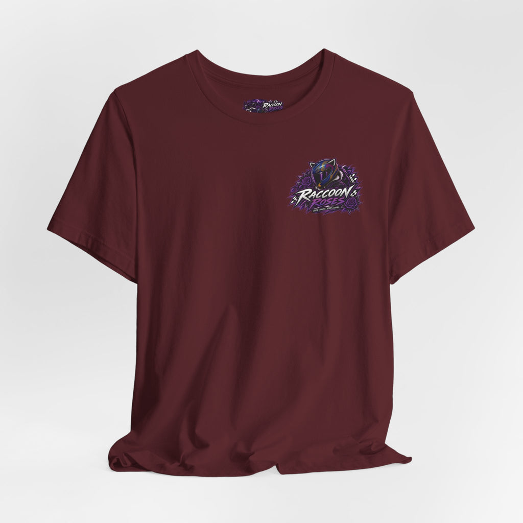 Raccoon Rose Motorcycle Graphic Tee