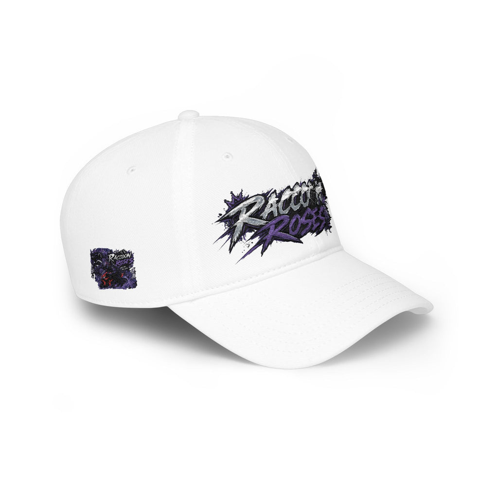 Raccoons Roses Low Profile Baseball Cap