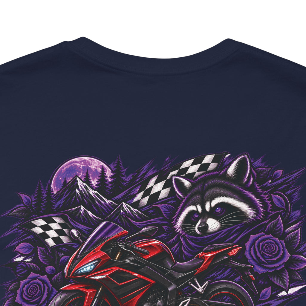 Raccoon Rose Motorcycle Graphic Tee