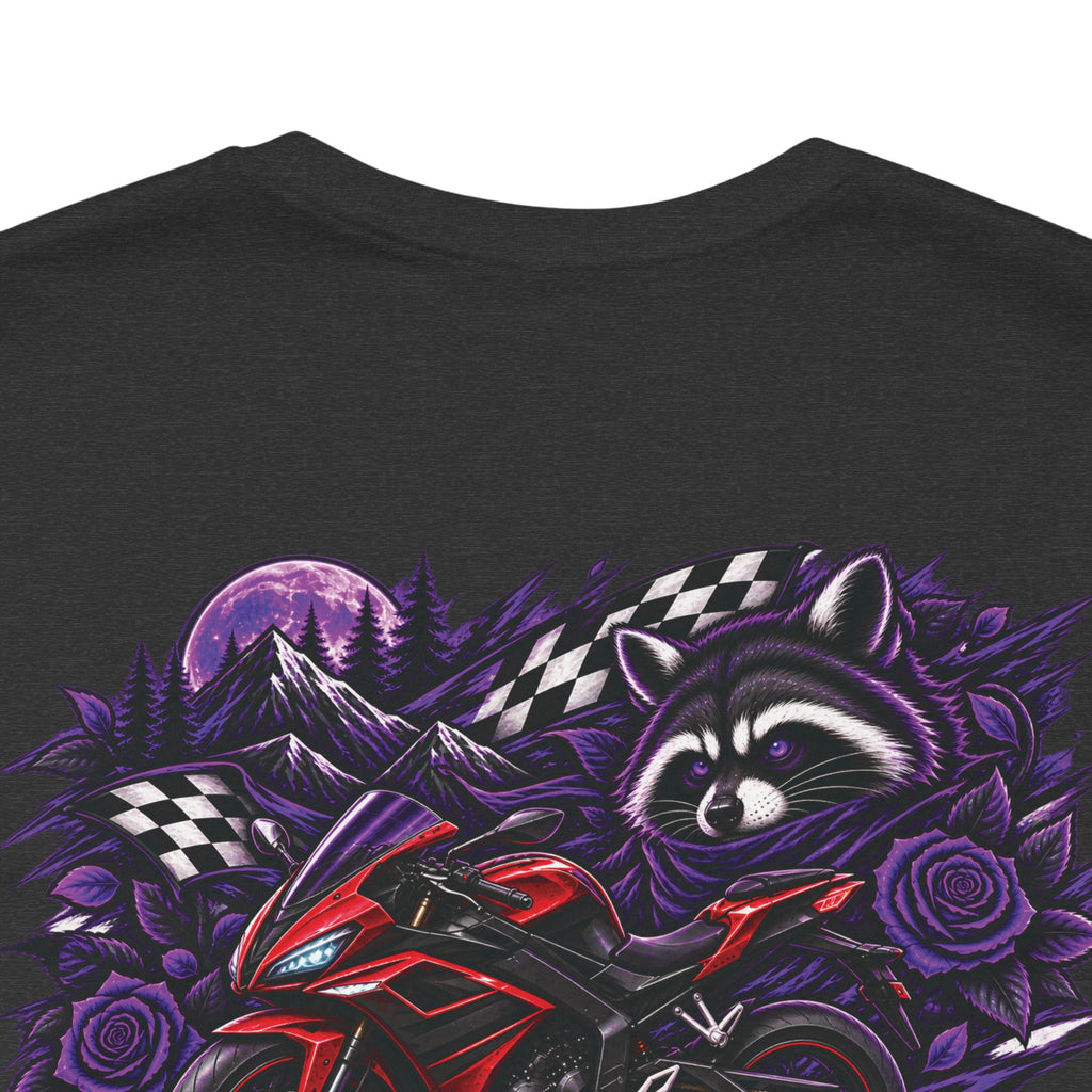 Raccoon Rose Motorcycle Graphic Tee