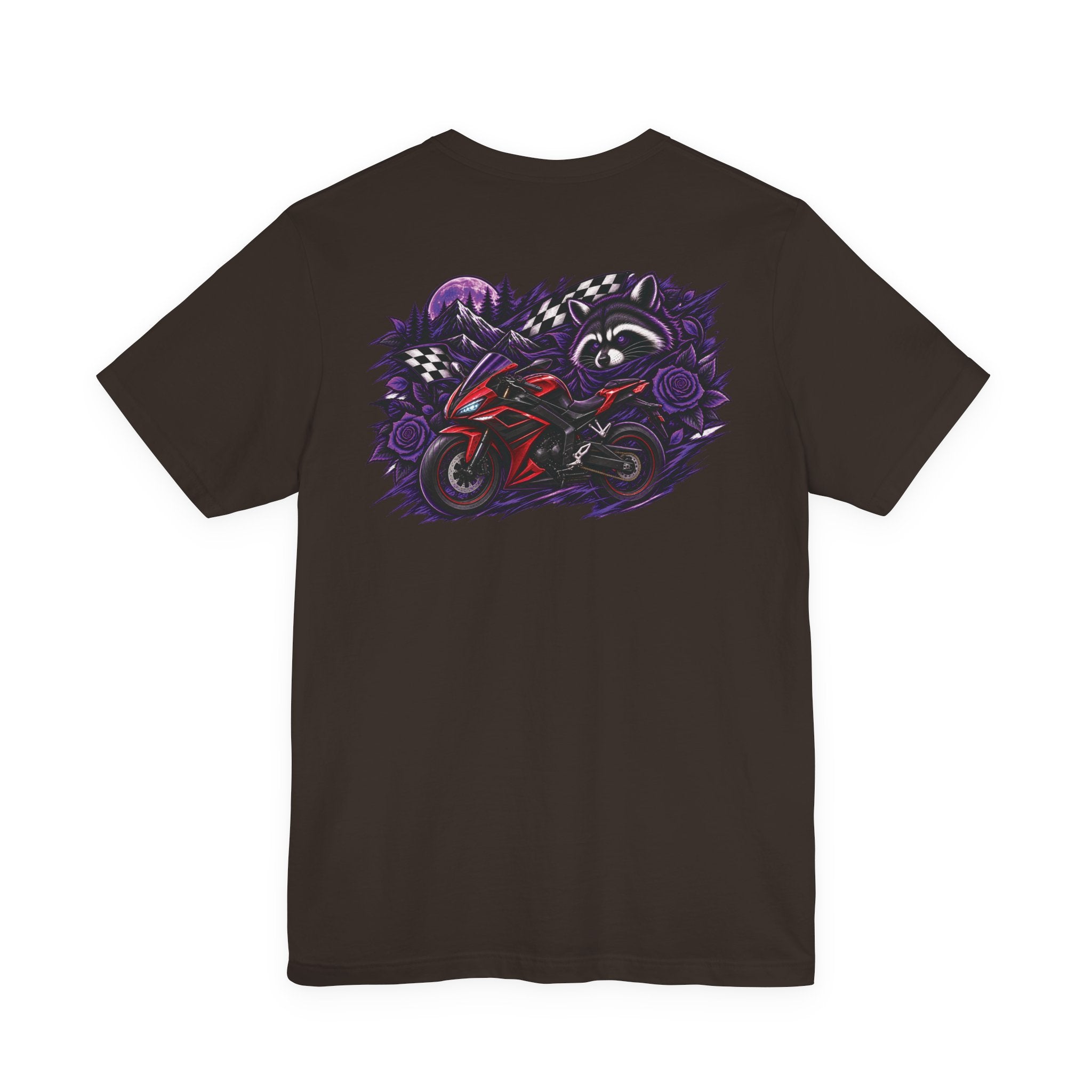Raccoon Rose Motorcycle Graphic Tee