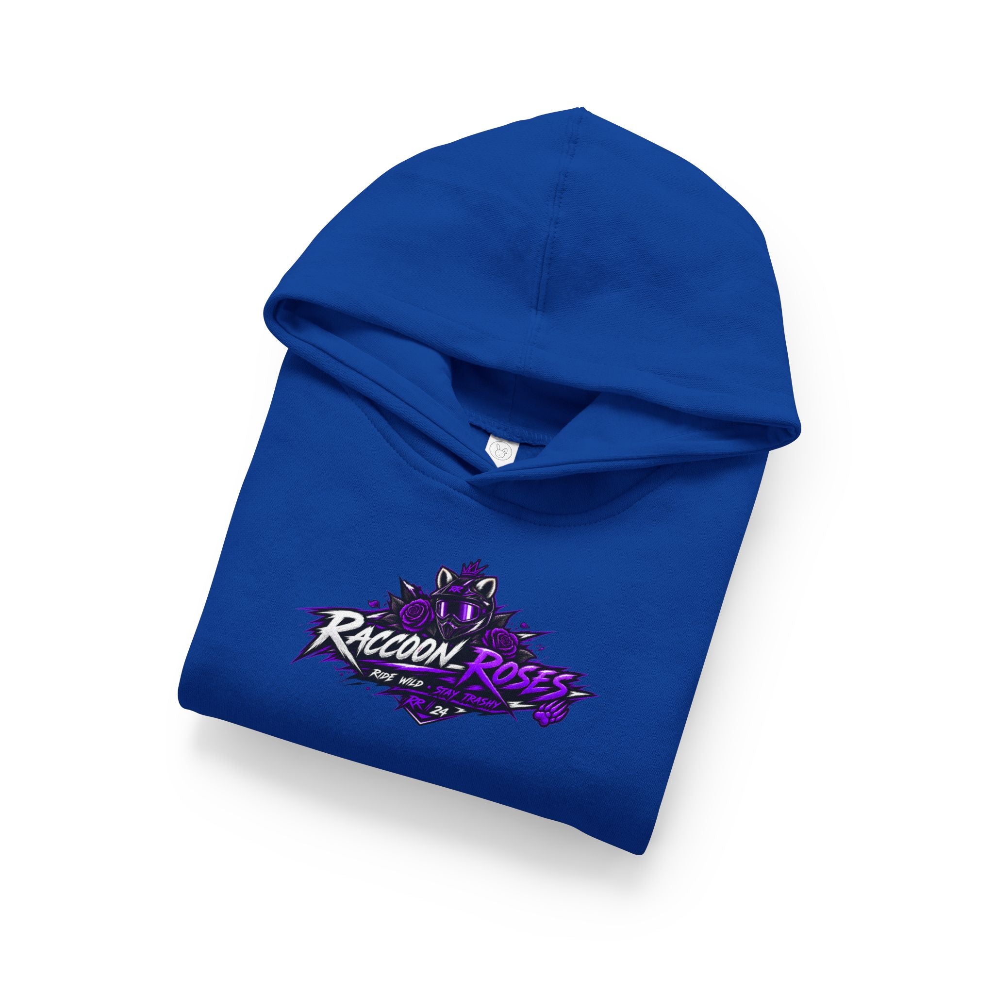 Raccoon Roses Toddler Hoodie — Cute Purple Graphic Pullover