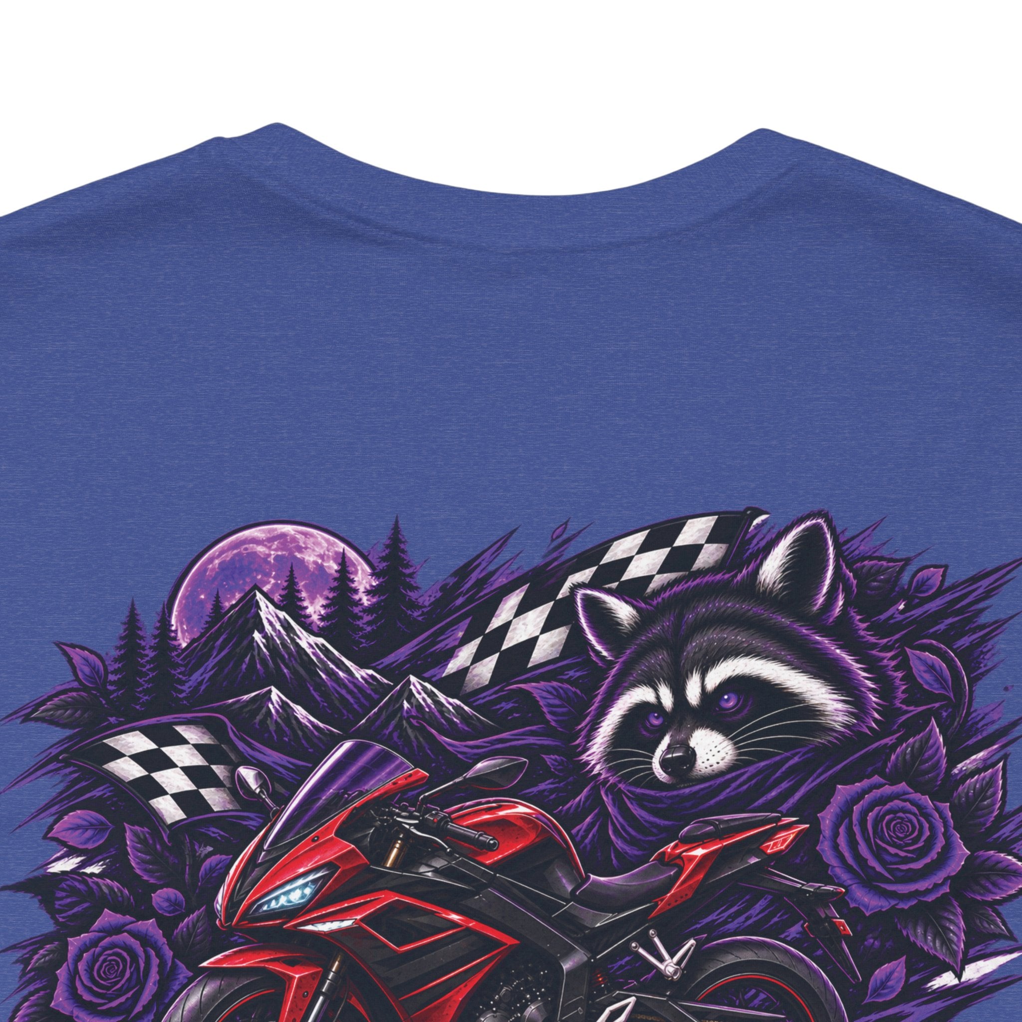 Raccoon Rose Motorcycle Graphic Tee