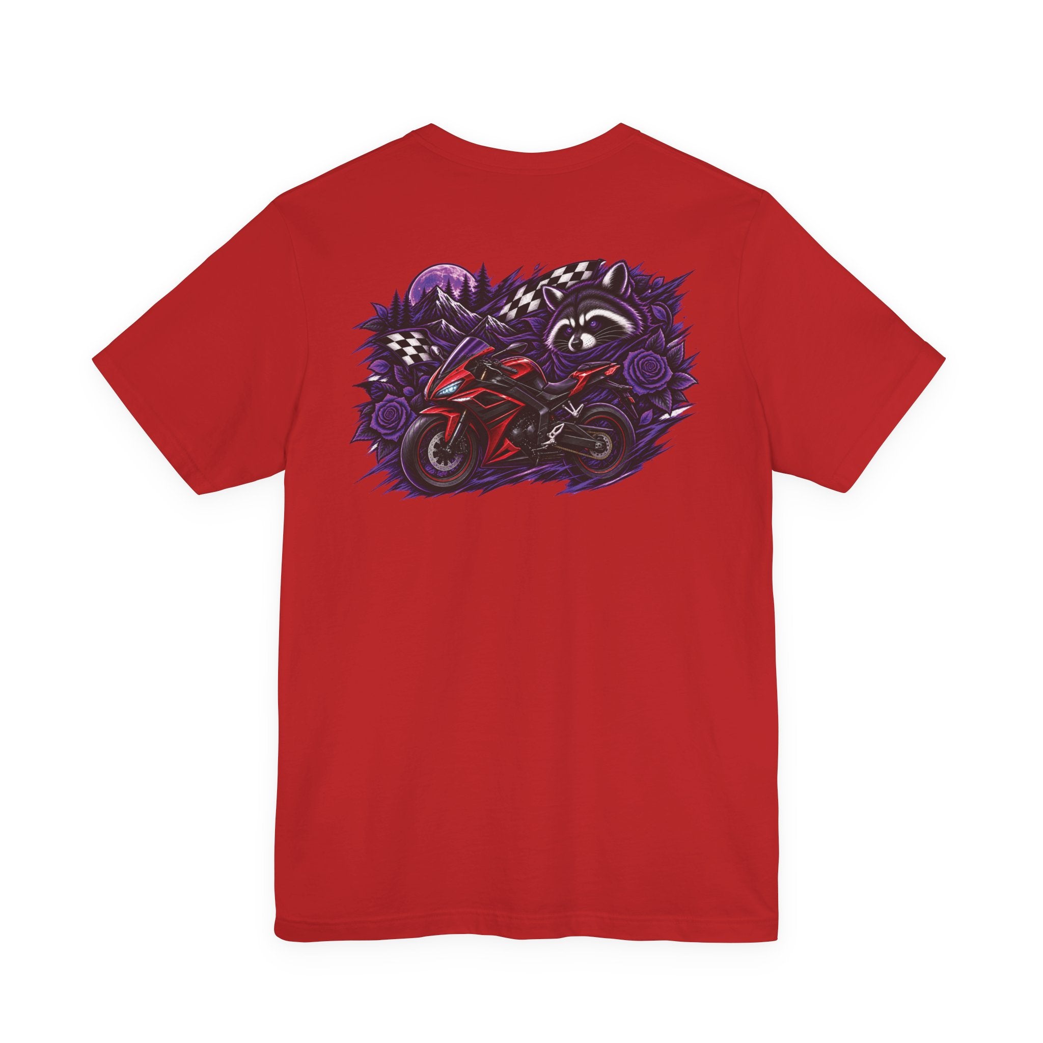 Raccoon Rose Motorcycle Graphic Tee