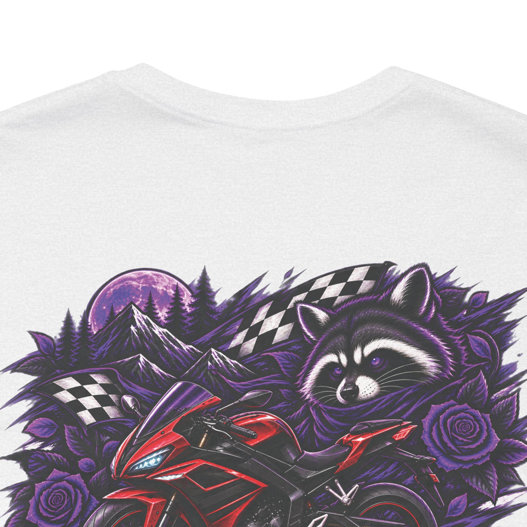 Raccoon Rose Motorcycle Graphic Tee
