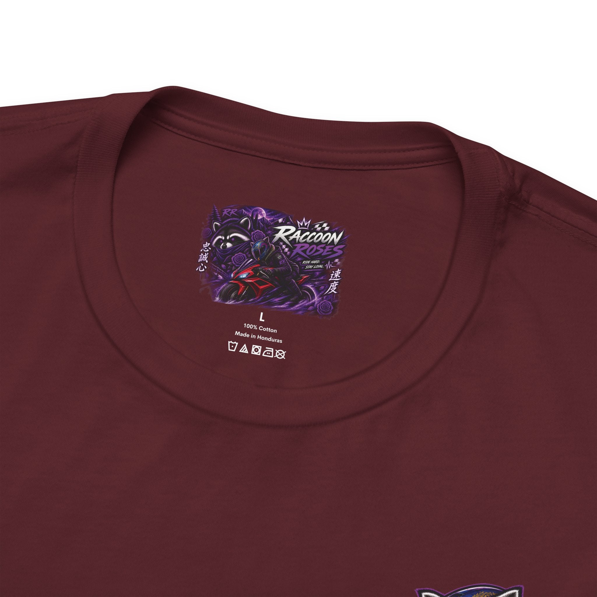 Raccoon Rose Motorcycle Graphic Tee