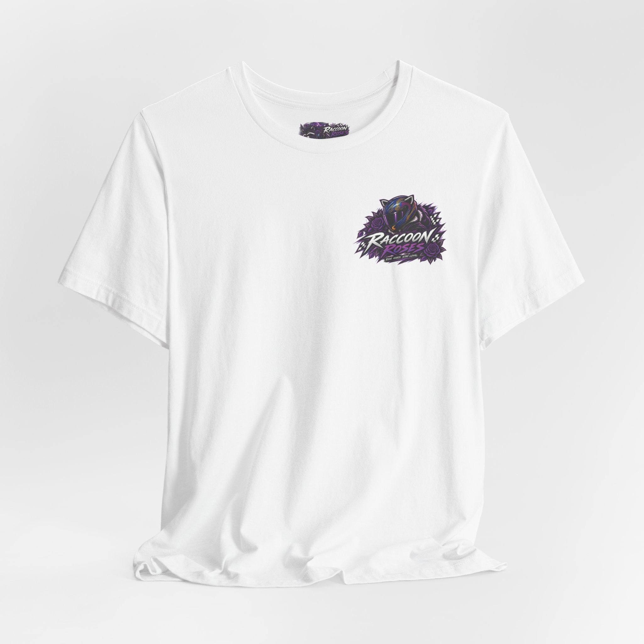 Raccoon Rose Motorcycle Graphic Tee