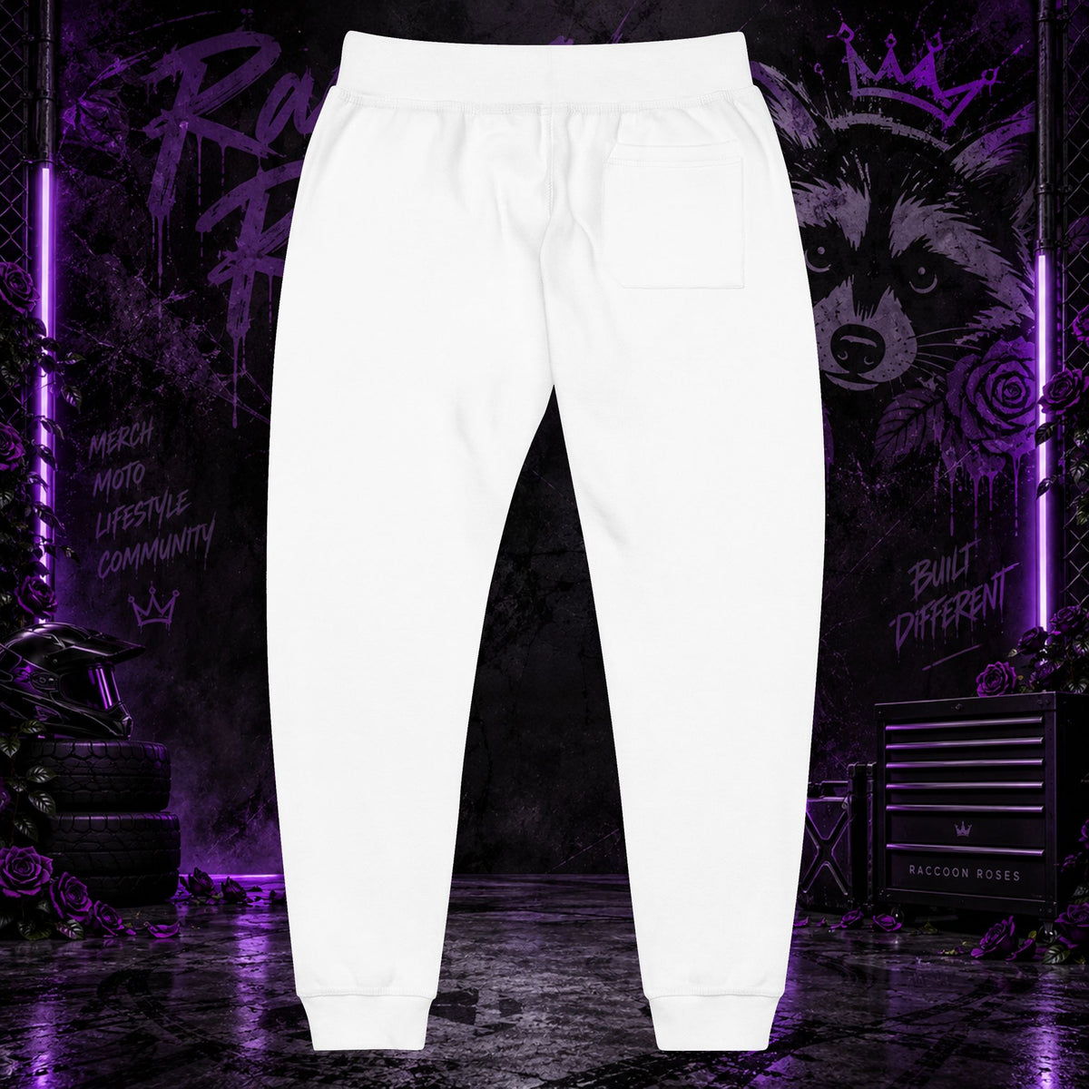 Embroidered 'Frozen Roses' Fleece Sweatpants