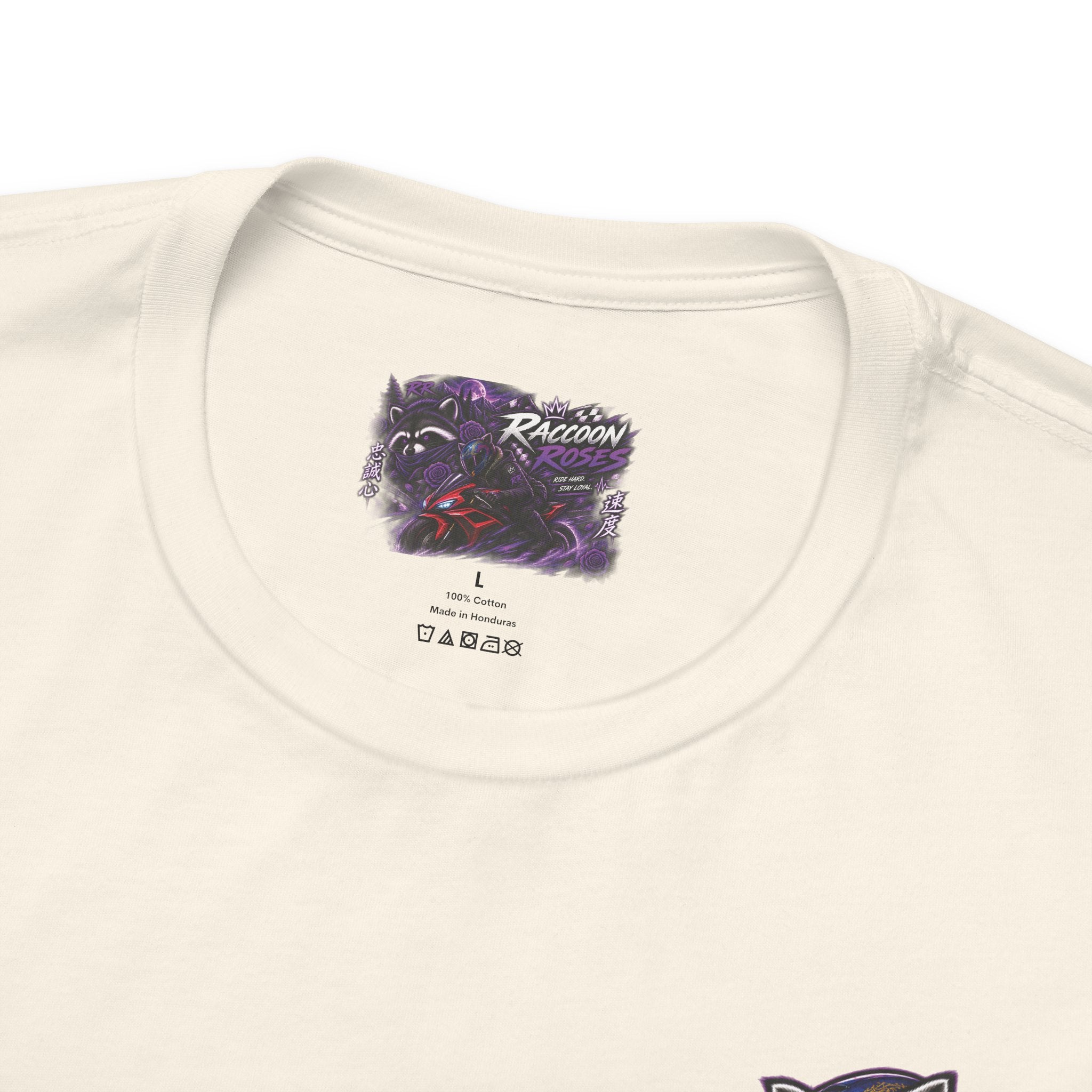 Raccoon Rose Motorcycle Graphic Tee
