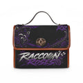 Canvas Bag — Raccoon & Roses Waterproof Tote with Purple Gothic Graphic