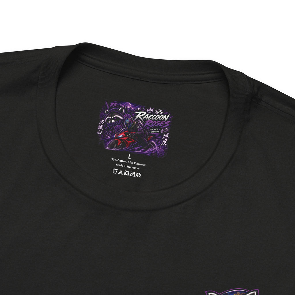 Raccoon Rose Motorcycle Graphic Tee