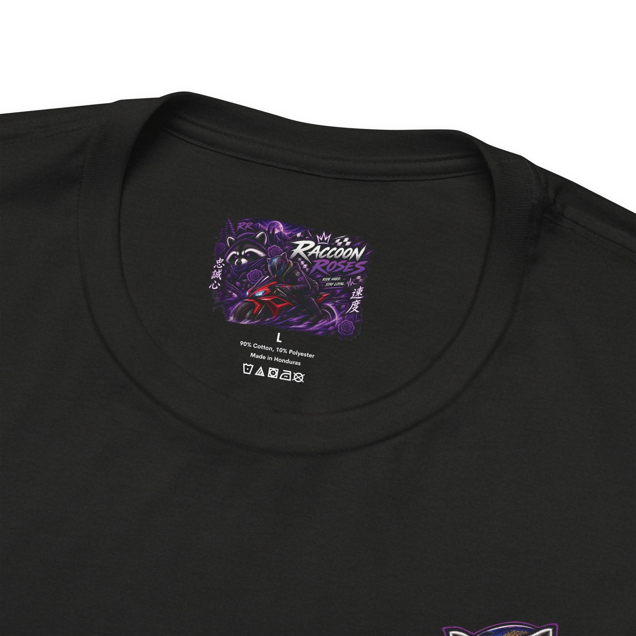 Raccoon Rose Motorcycle Graphic Tee