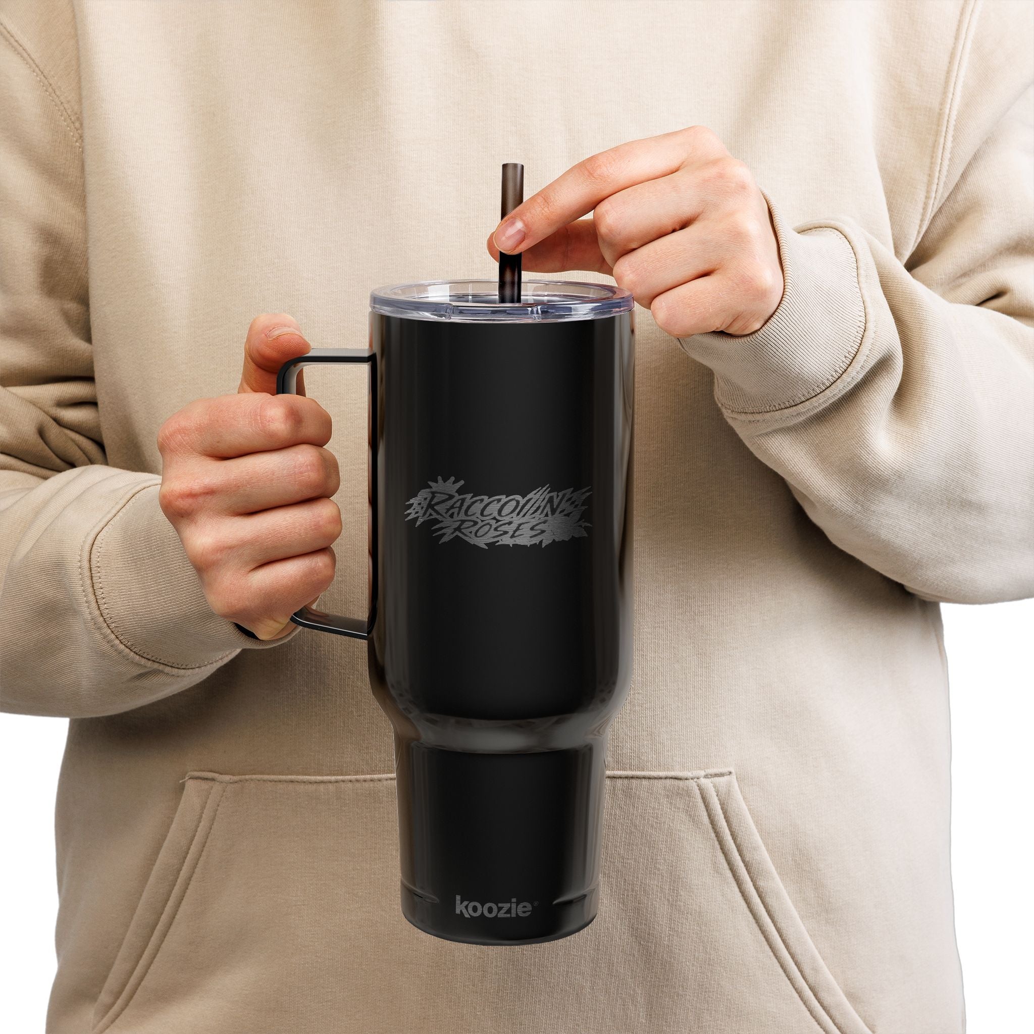 40oz Engraved Insulated Tumbler with Straw & Lid — Large Travel Mug