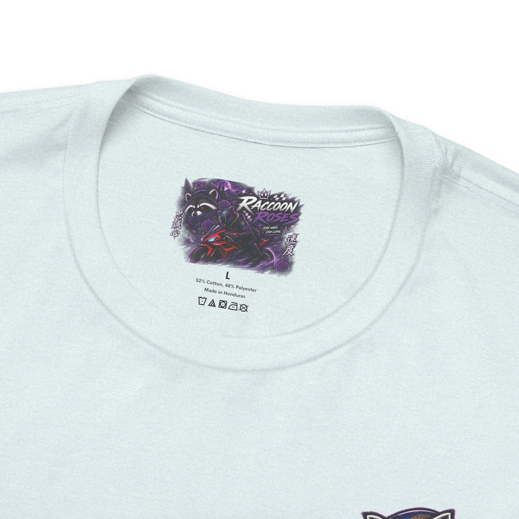 Raccoon Rose Motorcycle Graphic Tee