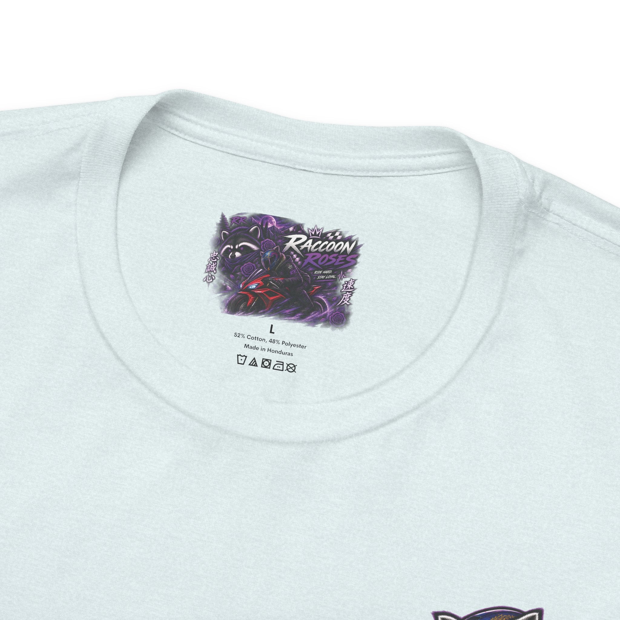 Raccoon Rose Motorcycle Graphic Tee
