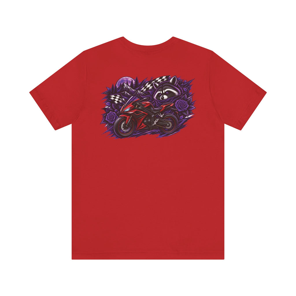 Raccoon Rose Motorcycle Graphic Tee