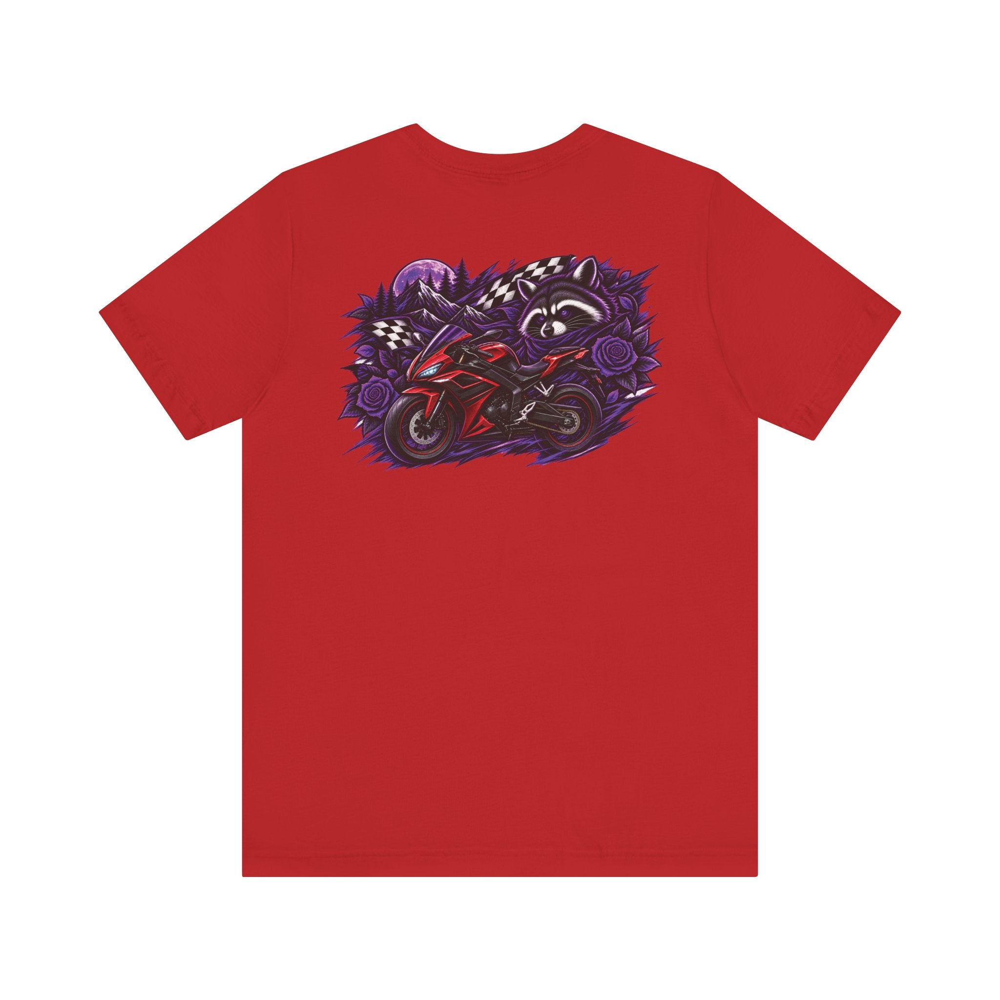 Raccoon Rose Motorcycle Graphic Tee