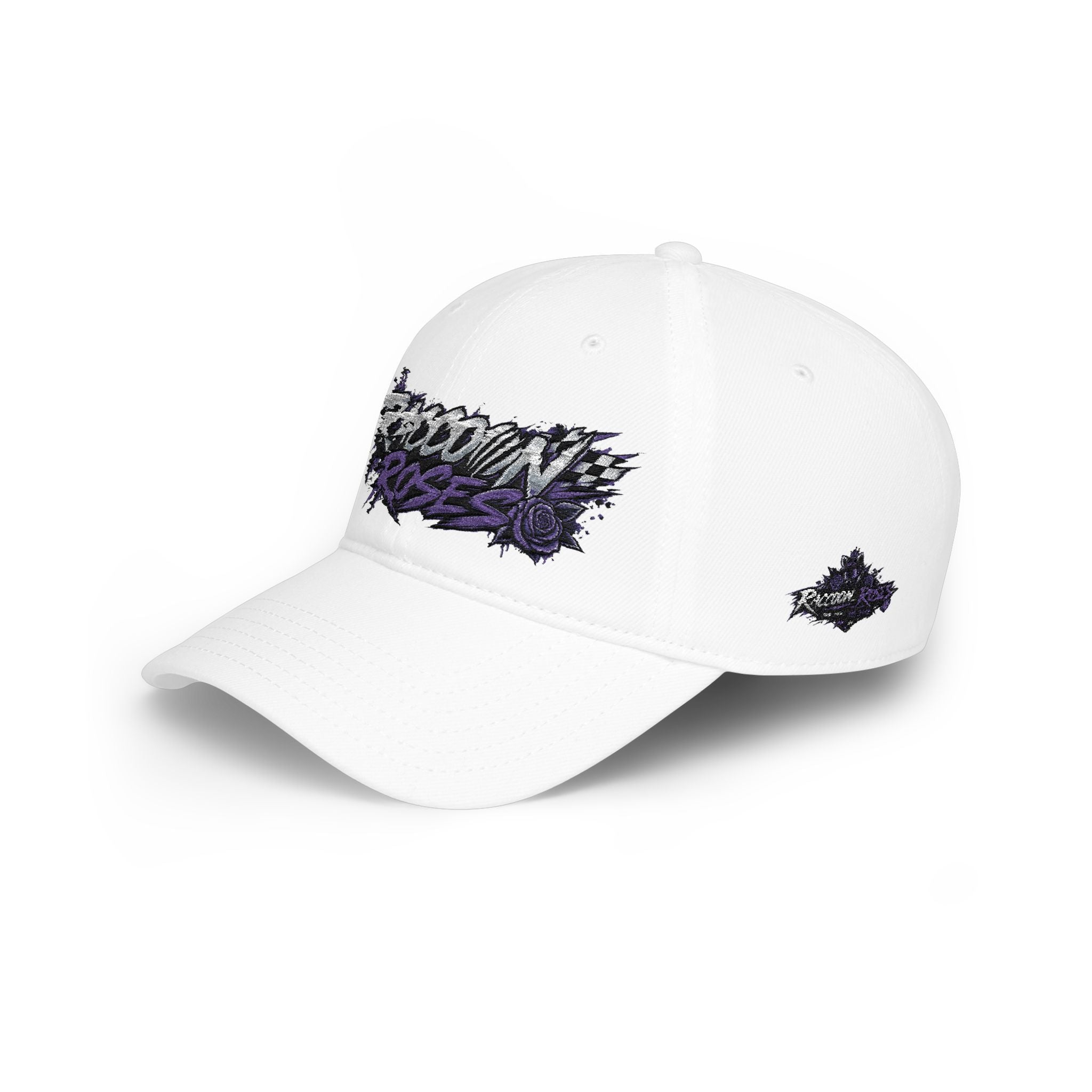 Raccoons Roses Low Profile Baseball Cap